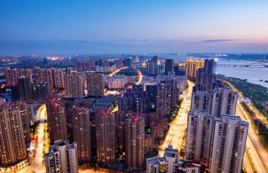 Şehrin havadan görünüşü