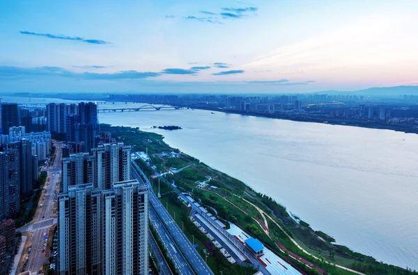 Vista aérea de la ciudad — Foto de Stock