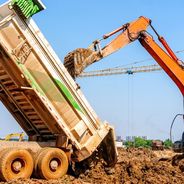 Bouwvakker site — Stockfoto