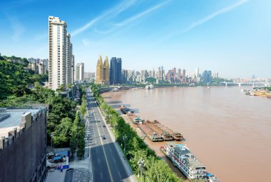 Çin Chongqing kentsel peyzaj