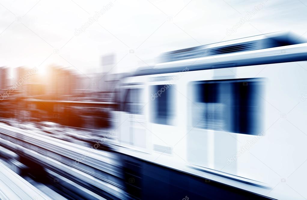 Motion Blur light rail