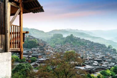 Çin Guizhou Xijiang Miao Köyü