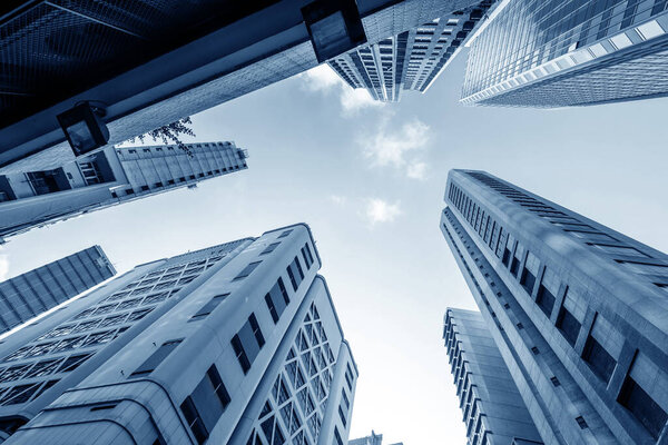 Modern city skyscrapers, Central, Hong Kong, China.