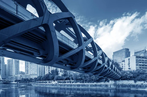 Moderne Hochhäuser Und Brücken Stadtlandschaft Von Guiyang China — Stockfoto