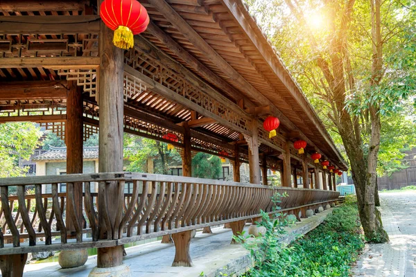 Традиційна Дерев Яна Будівля Китайського Стилю — стокове фото