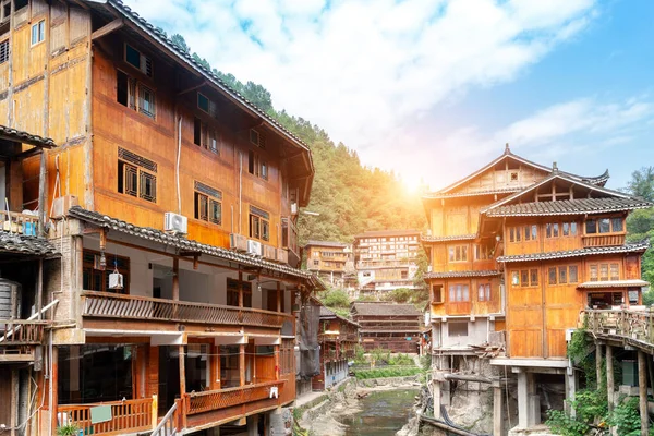 Kina Guizhou Xijiang Miao Village — Stockfoto