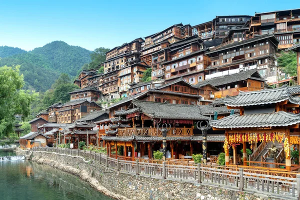 Diaojiaolou Dorf Xijiang Miao Guizhou China — Stockfoto