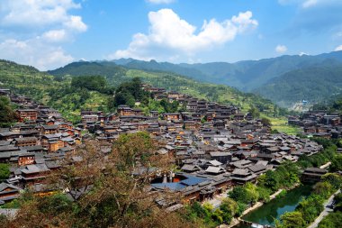 Çin Guizhou Xijiang Miao Köyü