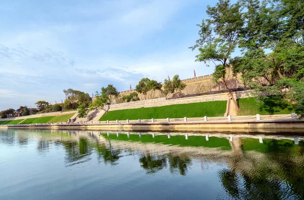 Сіанський Міський Мур Найповніша Стародавня Міська Стіна Китаю — стокове фото