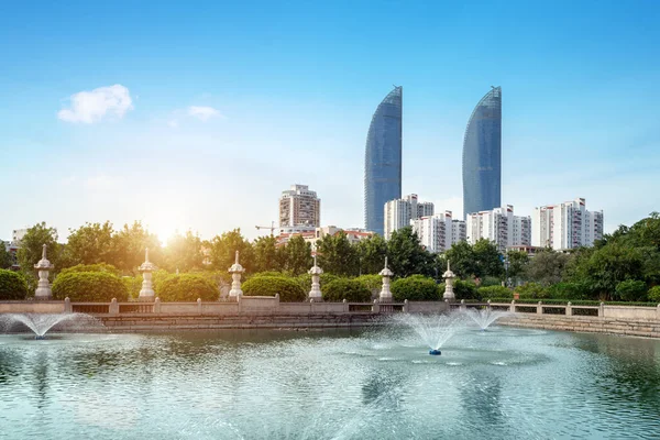 Den Tilknyttede Hagen Til South Putuo Xiamen Kina – stockfoto