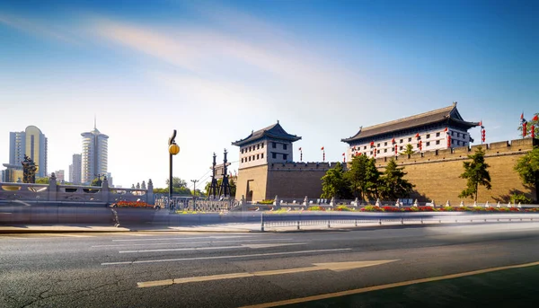 City Wall Urban Landscape Shaanxi China — Stock Photo, Image