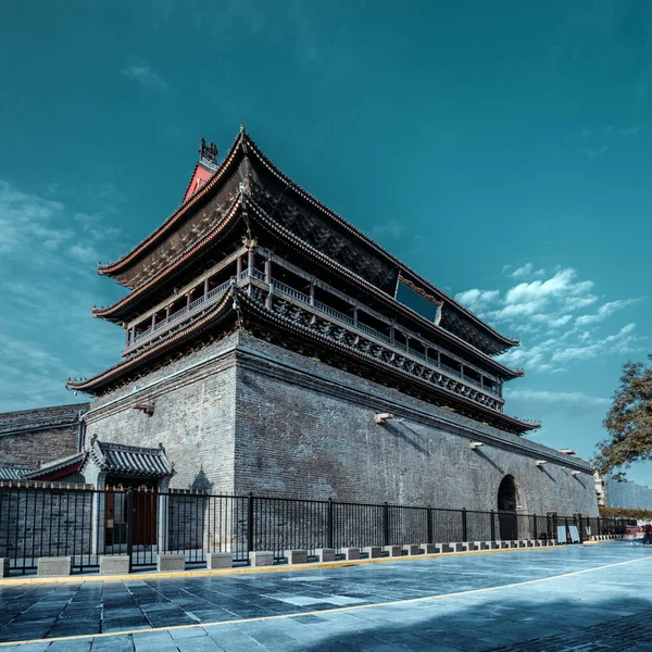Drum Tower Famous Ancient Architectural Landmark — Stock Photo, Image