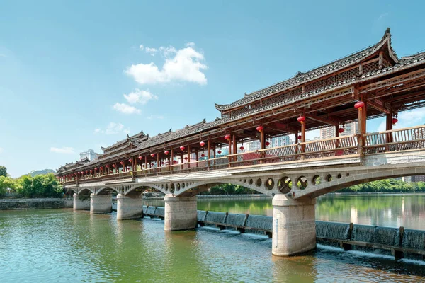 Uma Ponte Com Características Étnicas Duyun Guizhou China — Fotografia de Stock
