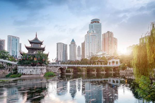 Paisaje Arquitectónico Antiguo Famoso Guiyang — Foto de Stock