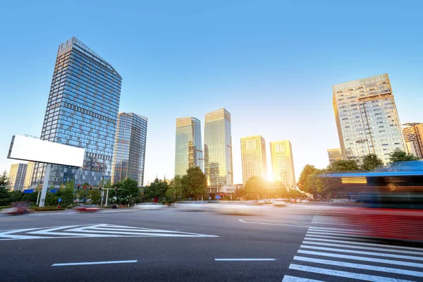 Zentrales Geschäftsviertel Straßen Und Wolkenkratzer Guiyang China — Stockfoto