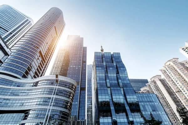 High Rise Buildings Financial District City Qingdao China — Stock Photo, Image