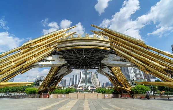 Guizhou China August 2020 Fortified Square Landmark Building Guiyang Capital — Stock Photo, Image