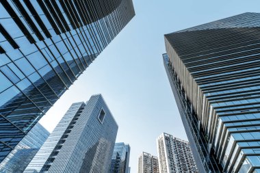 Modern gökdelenler iş bölgesinde, Xiamen, Çin.