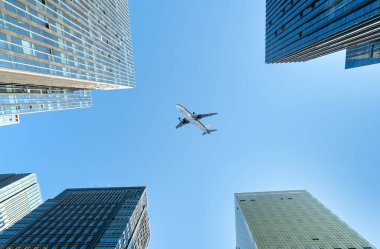 Modern gökdelenler iş bölgesinde, Xiamen, Çin.