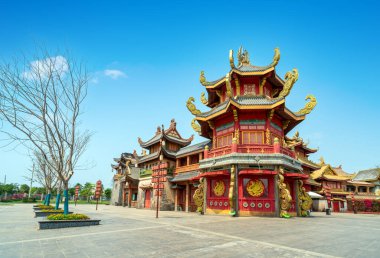 Çin tarzı antik mimari, Hainan, Çin.