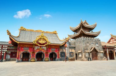 Çin tarzı antik mimari, Hainan, Çin.