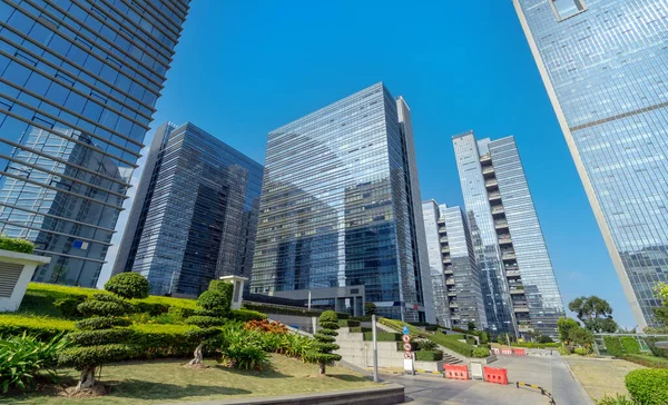 Moderna Skyskrapor Affärsdistriktet Xiamen Kina — Stockfoto