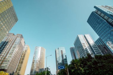 Modern gökdelenler iş bölgesinde, Xiamen, Çin.