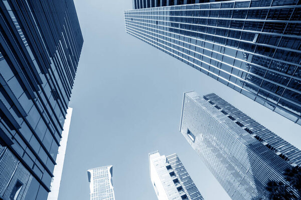 Modern skyscrapers in the business district, Xiamen, China.