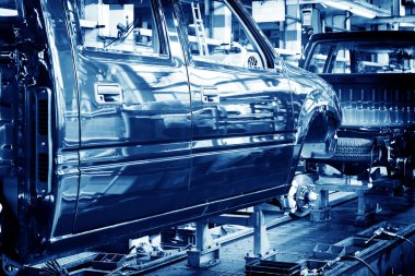 Automobile manufacturing plant clipart