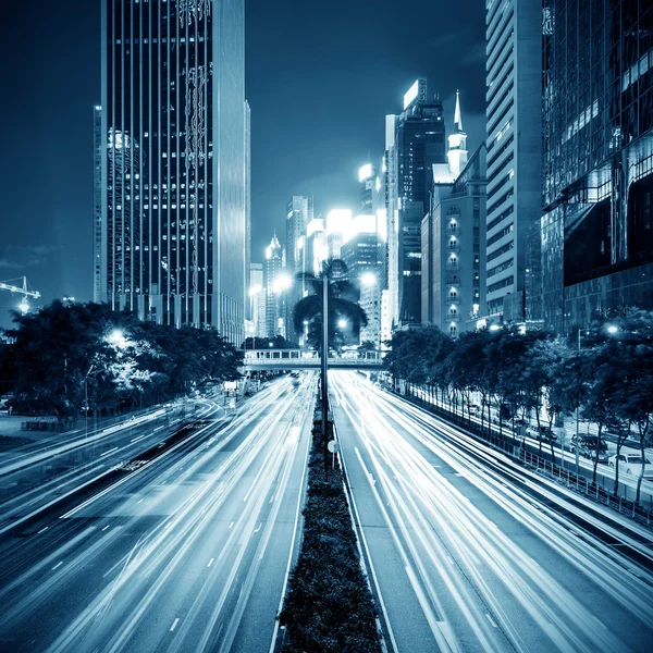 Modern city at night — Stock Photo, Image