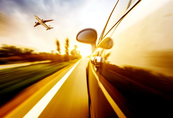 A high-speed car — Stock Photo, Image