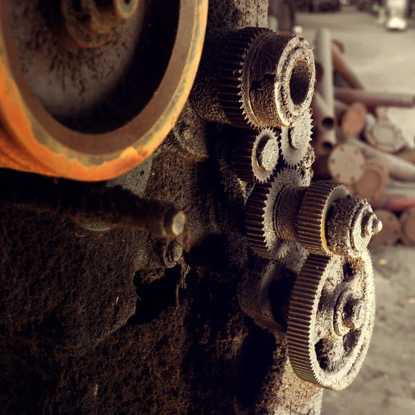 Gears of old machine — ストック写真