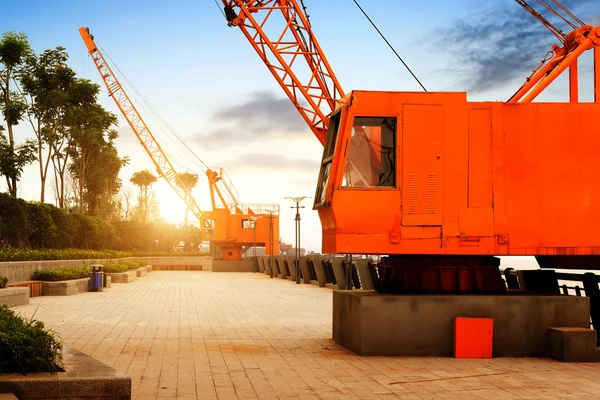 Cranes on the dock — Stock Photo, Image