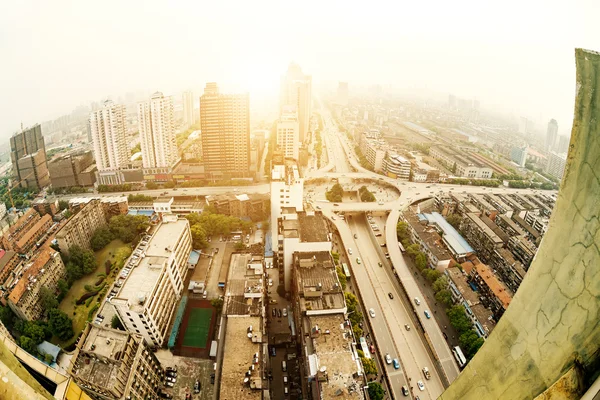 Luchtfoto vervoer hub viaduct — Stockfoto