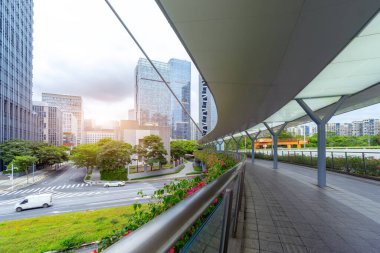 Teknoloji şehrindeki gökdelenler, Çin, Shenzhen 'dir..