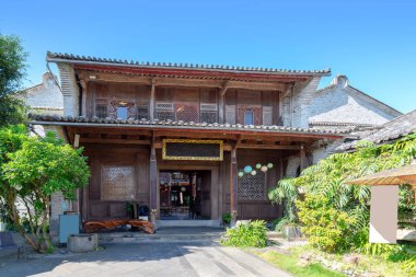 Heshun Antik Kenti, Tengchong, Yunnan, Çin 'deki tarihi binalar..