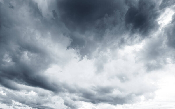 Background of dark clouds before a thunder-storm