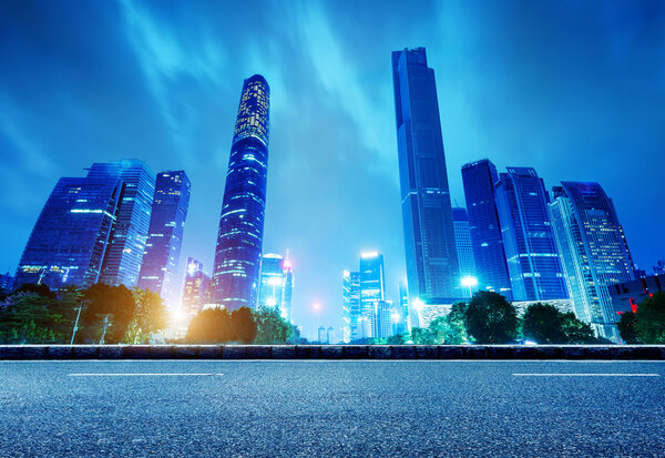 China's Financial District, Guangzhou Pearl River Night