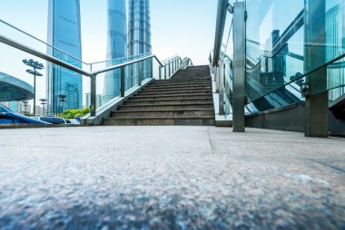 yürüyen merdiven, sokaklar, binalar gökdelen shanghai.