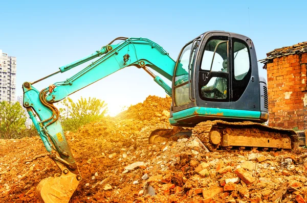 Construction site excavator — Stock Photo, Image