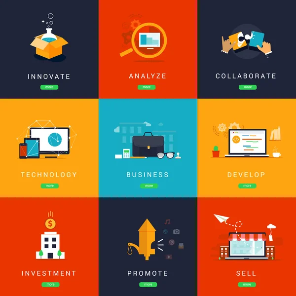 Düz iş kavramları yenilik için tasarlanmış..