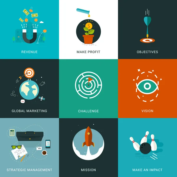 Düz tasarlanmış iş kavramları