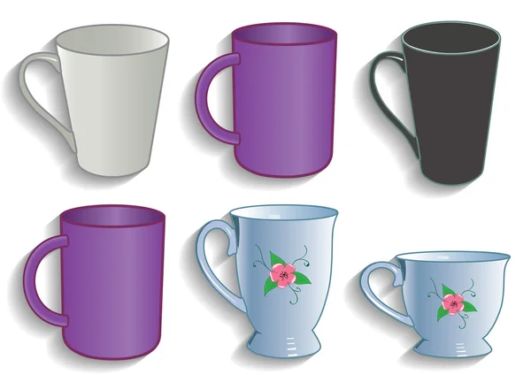 Mug cup for tea and coffee service kitchen — Stock vektor