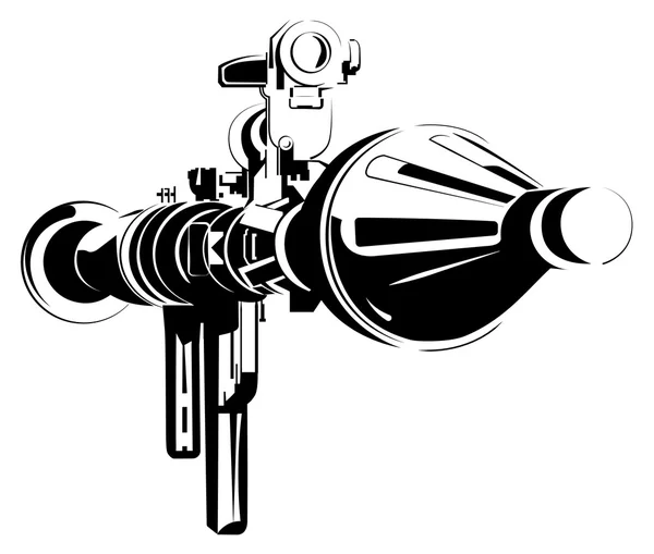 Anti-tank bazooka color rpg isolated on white — Stock Vector