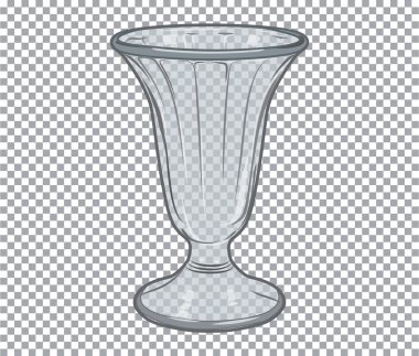 Glass flower vase isolated