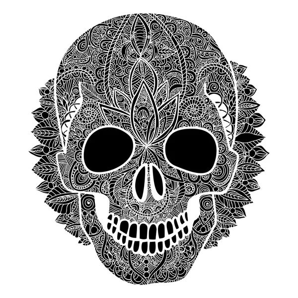 Vector skull tatoo day of the dead illustration — Stock Vector