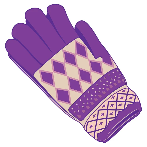 Christmas mitten protection from the cold — Stock Vector