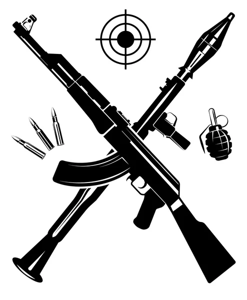 El escudo de armas de un arma — Vector de stock