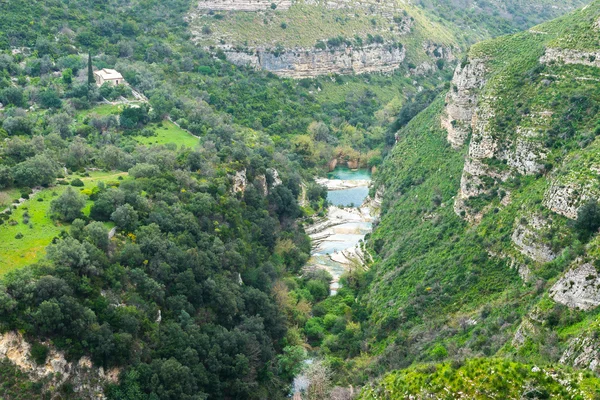 Cavagrande del Cassibile 自然保护区 （意大利西西里岛) — 图库照片