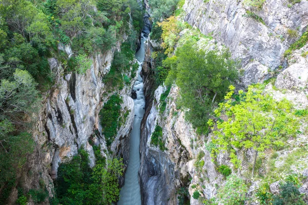 Γέφυρα στην Civita, Καλαβρία (Ιταλία Raganello φαράγγια και διάβολος) — Φωτογραφία Αρχείου